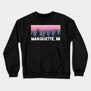 Yooper Life Marquette MI Blush Sunset Pine Tree Sunset T-Shirt Crewneck Sweatshirt